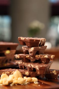 Milk Chocolate with nuts and pistachio