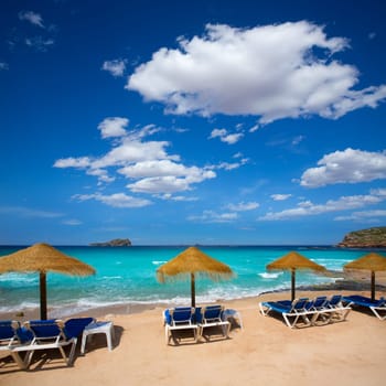 Ibiza Cala Conta Comte beach in San Jose at Balearic Islands Spain