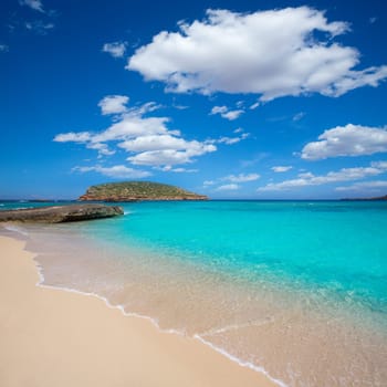 Ibiza Cala Conta Comte beach in San Jose at Balearic Islands Spain