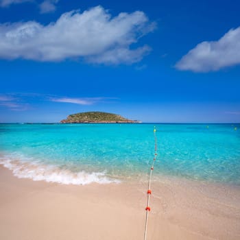 Ibiza Cala Conta Comte beach in San Jose at Balearic Islands Spain