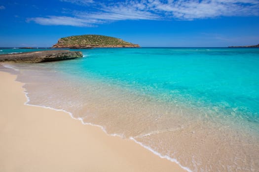 Ibiza Cala Conta Comte beach in San Jose at Balearic Islands Spain