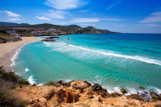 Cala Tarida in Ibiza beach San Jose at Balearic Islands