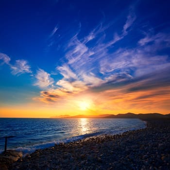 Ibiza Cap des Falco beach sunset and Es Vedra in Sant Josep Balearic Islands