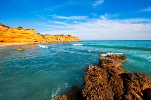 Ibiza island Platja Es bol Nou beach Ses Salines in Sant Josep at Balearic islands