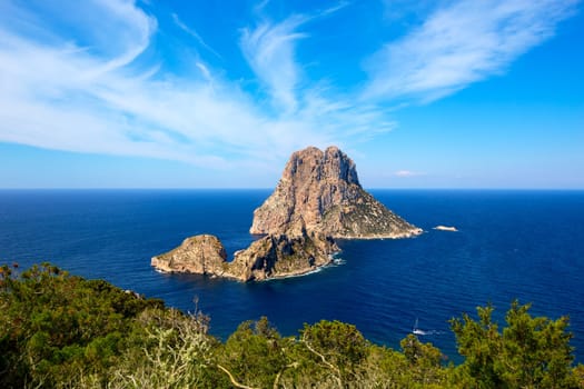 Ibiza Es Vedra and Vedranell from Torre des Savinar Sant Josep in Balearic Islands