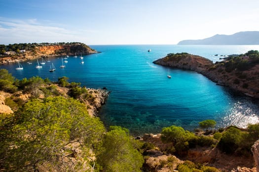 Ibiza Es Porroig also Port Roig view at Balearic Islands of Spain