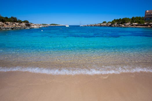 Ibiza Port des Torrent near San Antonio beach in Balearic Islands Spain