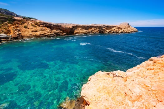 Ibiza Punta de Sa Galera beach in San Antonio at Balearic Islands Spain