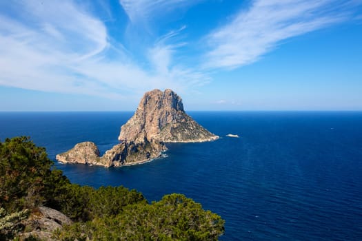 Ibiza Es Vedra and Vedranell from Torre des Savinar Sant Josep in Balearic Islands