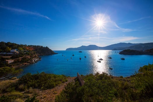 Ibiza Es Porroig also Port Roig view at Balearic Islands of Spain