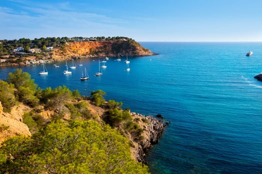 Ibiza Es Porroig also Port Roig view at Balearic Islands of Spain