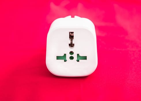 Travel universal adapter with safety shutter.