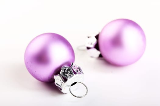 Christmas baubles pink