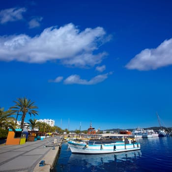 Ibiza san Antonio Abad de Portmany marina port in Balearic Islands of spain
