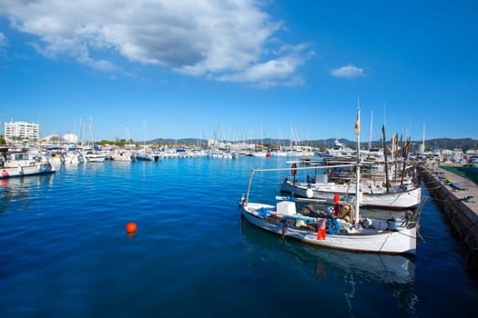Ibiza san Antonio Abad de Portmany marina port in Balearic Islands of spain