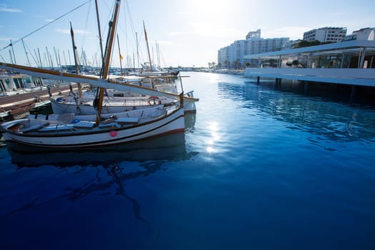 Ibiza San Antonio Abad Sant Antonio de Portmany marina at Balearic islands