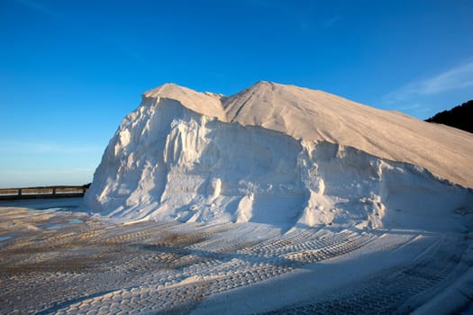 Ibiza ses Salines saltworks white salt mountain in Sant Josep
