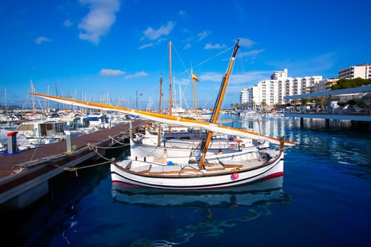 Ibiza San Antonio Abad Sant Antonio de Portmany marina at Balearic islands