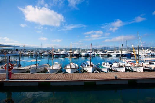 Ibiza San Antonio Abad Sant Antonio de Portmany marina at Balearic islands