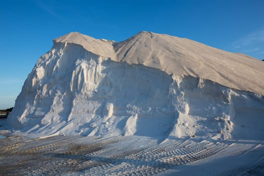 Ibiza ses Salines saltworks white salt mountain in Sant Josep