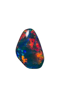 A cropped opal with a complete colour spectrum