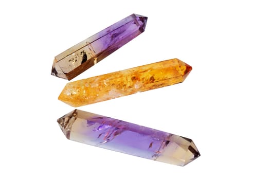 A selection of different crystals as double ends,cropped