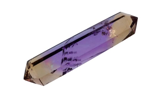 An ametrine crystal with two ends