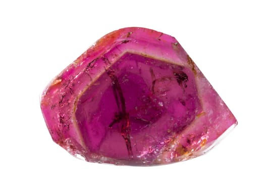 A transparent disc of a tourmaline