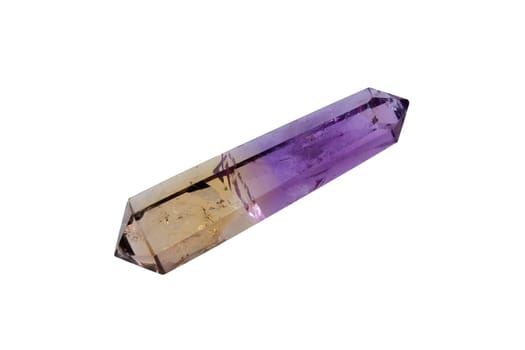 An ametrine crystal with two ends