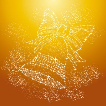 Luxury Merry Christmas bell shape, season elements and stars background. EPS10 vector file organized in layers for easy editing.