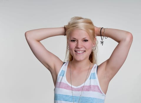 cheerful young woman