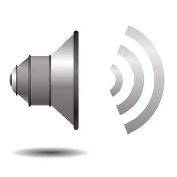 colorful illustration with speaker icon  for your design