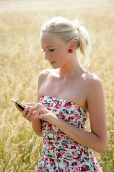 Young woman with smartphone