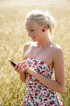 Young woman with smartphone
