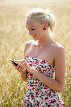 Young woman with smartphone