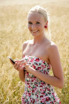 Young woman with smartphone
