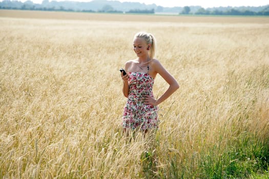 Young woman with smartphone