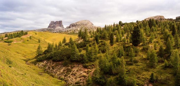 View of cima del passo. Dolomites, Falzarego