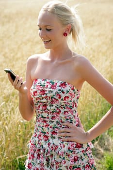 Young woman with smartphone
