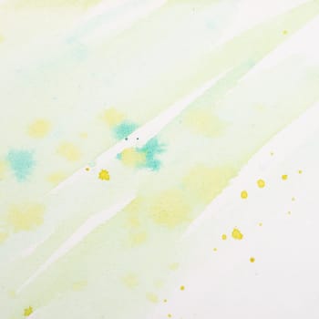 Watercolor in green and yellow with splash and gradient