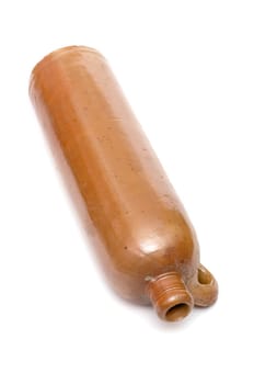 Old historic stoneware bottle in portrait format