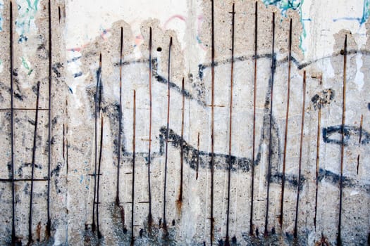 Remaining sections of the Berlin wall at the Bernauer Strasse.