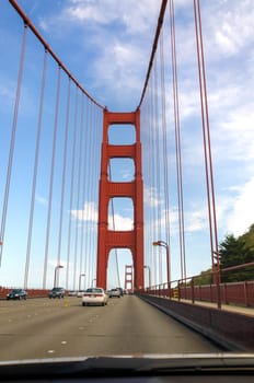 Golden Gate Bridge in San Francisco in California