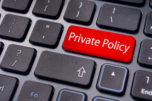 message on keyboard enter key, for privacy policy concepts
