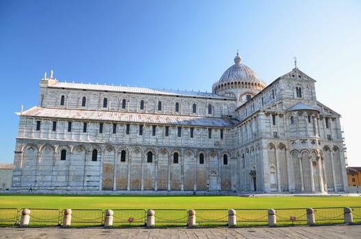 The outstanding view of the Leaning Tower on Square of Miracles in Pisa, Tuscany – Italy