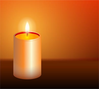 Candle orange background