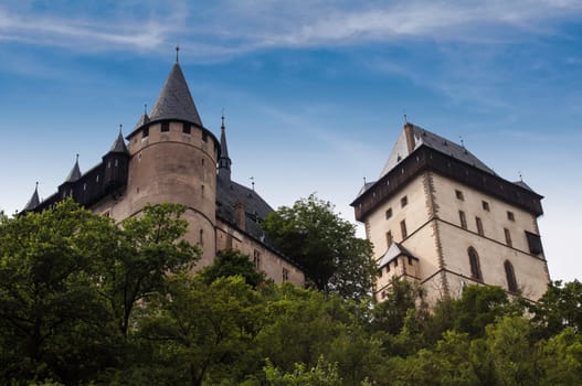 Karlstejn castle in Central Bohemia, Czech Republic.