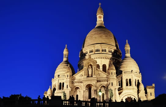 Basilica Sacre Coeur (Sacred Heart of Jesus) on Montmartre in Paris, France.