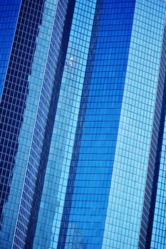 Modern commercial architecture over blue sky