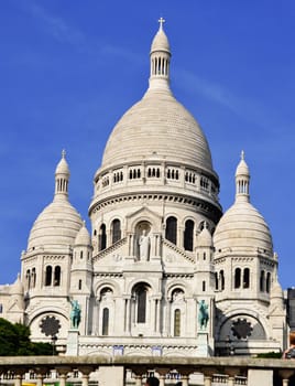 Basilica Sacre Coeur (Sacred Heart of Jesus) on Montmartre in Paris, France.